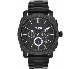 Годинник Fossil Men's Machine Quartz Stainless Steel Chronograph Watch, Color: Black (Model: FS4552)