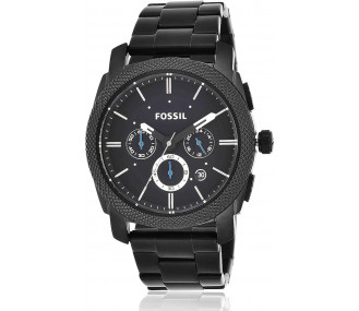 Годинник Fossil Men's Machine Quartz Stainless Steel Chronograph Watch, Color: Black (Model: FS4552)