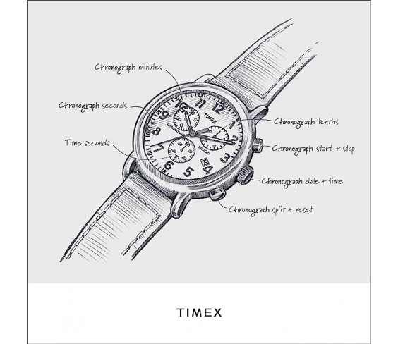 Годинник Timex TW2V31000VQ Men's Fairfield Chrono 41mm Watch – Silver-Tone Case & White Dial with Brown Genuine Leather Strap
