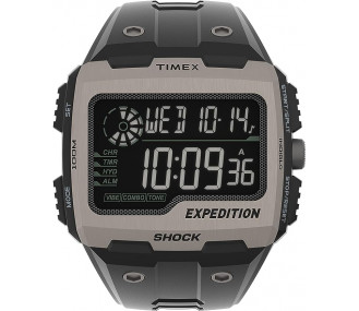 Годинник Timex Men's Expedition Grid Shock 50mm Quartz Resin Strap, Black, 16 Casual Watch (Model: TW4B24900VQ)