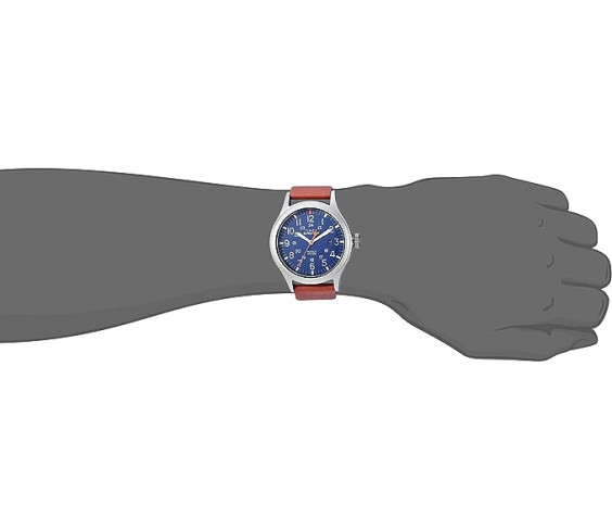Годинник Timex Men's TW4B14100 Expedition Scout 40mm Blue/Brown/Gray Leather/Nylon Strap Watch