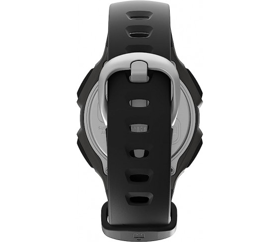 Годинник Timex Men's T5E901 Ironman Classic 30 Gray/Black Resin Strap Watch, Black/Gray/Orange Accent, One Size