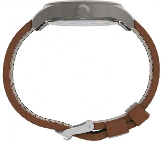 Годинник Timex Men's Expedition Scout 40mm Watch – Gray Case Black Dial with Brown Ecco DriTan Leather Strap