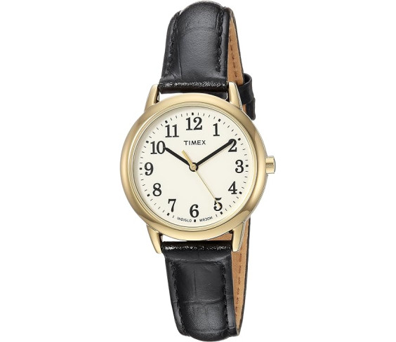 Годинник Timex Women's Easy Reader Watch (Black/Gold-Tone/Cream, 30mm) - TW2R63300